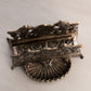 Vintage Medium Silver Tone Ornate Letter Napkin Holder