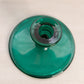 Vintage Medium Teal Green Glass Candleholder with Circular Base