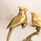 Vintage Medium Two Brass Birds on Branch Figurine