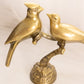 Vintage Medium Two Brass Birds on Branch Figurine
