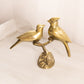Vintage Medium Two Brass Birds on Branch Figurine