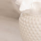 Vintage Medium White Milk Glass Hobnail Vase with Ruffle Edge