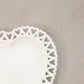 Vintage Medium White Milk Glass Heart Shaped Plate Dish