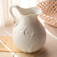 Vintage Metropolitan Museum of Art Bisque Porcelain Floral Pitcher