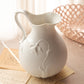 Vintage Metropolitan Museum of Art Bisque Porcelain Floral Pitcher