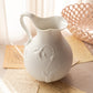 Vintage Metropolitan Museum of Art Bisque Porcelain Floral Pitcher