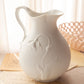 Vintage Metropolitan Museum of Art Bisque Porcelain Floral Pitcher