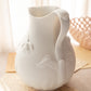 Vintage Metropolitan Museum of Art Bisque Porcelain Floral Pitcher