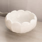 Vintage Milk Glass Cupped Scalloped Bowl