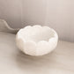 Vintage Milk Glass Cupped Scalloped Bowl