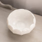 Vintage Milk Glass Cupped Scalloped Bowl