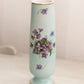 Vintage Narrow Light Blue Ceramic Vase