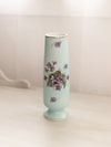 Vintage Narrow Light Blue Ceramic Vase