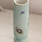 Vintage Narrow Light Blue Ceramic Vase
