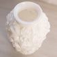 Vintage Narrow White Milk Glass Flower Textured Vase