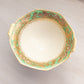 Vintage Noritake White Ceramic Green & Gold Detail Footed Bowl