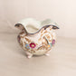 Vintage Off-White 3-Toed Bowl with Floral and Butterfly Details