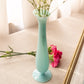 Vintage Opaque Light Blue Glass Footed Vase
