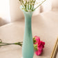 Vintage Opaque Light Blue Glass Footed Vase