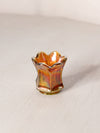Vintage Orange Carnival Glass Toothpick Holder