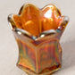 Vintage Orange Carnival Glass Toothpick Holder