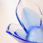 Vintage Orrefors Lars Hellsten Blue Crystal Petal Bowl