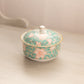 Vintage Otagirir Small White Pink Floral Ceramic Lidded Jar