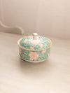 Vintage Otagirir Small White Pink Floral Ceramic Lidded Jar