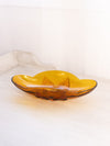 Vintage Oval Anchor Hocking Renaissance Gold Beaded Detail Glass Bowl