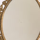 Vintage Oval Brass Standing Mirror with Floral Designs