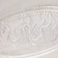 Vintage Oval Clear Glass Swan Tray