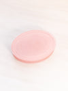 Vintage Oval Pink Satin Glass Lidded Dish with Birds and Flowers