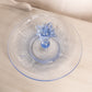 Vintage Paden City Maya Blue Glass Tidbit Tray with Large Fancy Handle