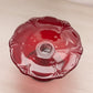 VIntage Paden City Small Crow's Foot Ruby Red Glass Pedestal Dish