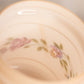 Vintage Peach Amber Cased Glass Floral Canister