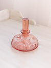 Vintage Peachy Pink Perfume Bottle with Fancy Designs