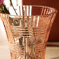 Vintage Pink Depression Glass Basket Weave Vase