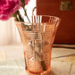 Vintage Pink Depression Glass Basket Weave Vase
