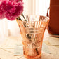 Vintage Pink Depression Glass Basket Weave Vase