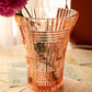 Vintage Pink Depression Glass Basket Weave Vase