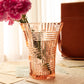 Vintage Pink Depression Glass Basket Weave Vase
