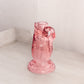 Vintage Pink Glass Swan Candleholder