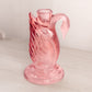 Vintage Pink Glass Swan Candleholder