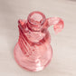 Vintage Pink Glass Swan Candleholder