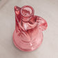 Vintage Pink Glass Swan Candleholder