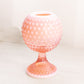 Vintage Peachy Pink Hobnail Opalescent Glass Pedestal Vase