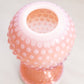 Vintage Peachy Pink Hobnail Opalescent Glass Pedestal Vase