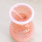 Vintage Peachy Pink Hobnail Opalescent Glass Pedestal Vase