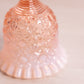 Vintage Pink Opalescent Glass Daisy & Button Bell with Ruffle Edge