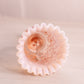 Vintage Pink Opalescent Glass Daisy & Button Bell with Ruffle Edge